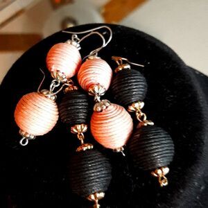 BON BON Vintage 2Tier /2Pair‎ Silk Pink & Black One Price